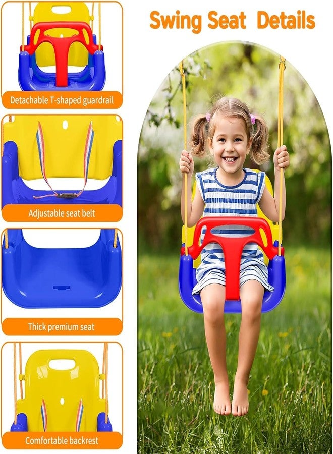 MAPPLE CREATION New Children’s Swing with Supportive Back & Safety Handle - Metal Frame Toddler Swing for Outdoor or Indoor Play - Easy to Assemble, Safe & Fun for Babies - Image 5